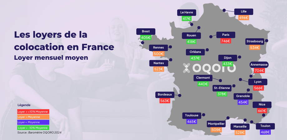 Loyers colocation france 2024 Loyers colocation france 2024